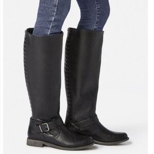 JustFab Black Zipper Tall Boots